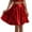 Red, variant on Women's Hight Waist Skirt Shiny Skater Skirt Sparkly Shiny Flared Pleated A Line Mini Skort Girls' Carnival Cosplay Skirt