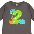 thumbnail image 4 of Inktastic Dinosaur Party-second Birthday Boys or Girls Long Sleeve Toddler T-Shirt, 4 of 5