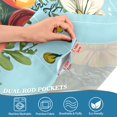 thumbnail image 5 of Yayeee Kitchen Curtains Tier Set of 2 Light Filtering 57"x36" Over Sink Window Panels, Orange Floral Tomatoes, 5 of 7