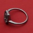 thumbnail image 3 of 925 Sterling Silver Black Spinel Gemstone Round Art Deco Women Valentines Day Gifts Ring US-8, 3 of 3