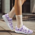 thumbnail image 3 of COEQINE Butterfly Violet Women Running Shoes Girls Soft White Sole Sneakers Hiking Camping Air Mesh Breathable Training Athletic Shoes Fitness Sneakers, 3 of 7