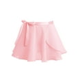 thumbnail image 4 of TiaoBug Kids Girls Long Sleeve Ballet Leotard with Wrap Chiffon Skirt Gymnastic Tutu Dress Dancewear Pearl Pink 8-10, 4 of 6