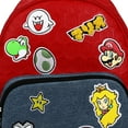 thumbnail image 3 of Super Mario Icon Patches red and Blue denim tone Embossed Mini Backpack, 3 of 6