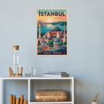 thumbnail image 4 of Istanbul Retro Travel Poster Vintage Turkish City Tourism with Hagia Sophia & Bazaar Canvas Poster, 4 of 8