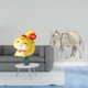 thumbnail image 2 of Figura de animal de resina y madera, adorno de mesa para estante, escritorio, centro de mesa, oficina, dormitorio, inauguración de casa, año Nuevo, re, 2 of 8