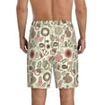 thumbnail image 3 of Kdxio Squirrel In The Forest Print Mens Sleep Shorts Bottoms Soft Comfy Pajama Wear Pants with Drawstring Pockets, 3 of 7