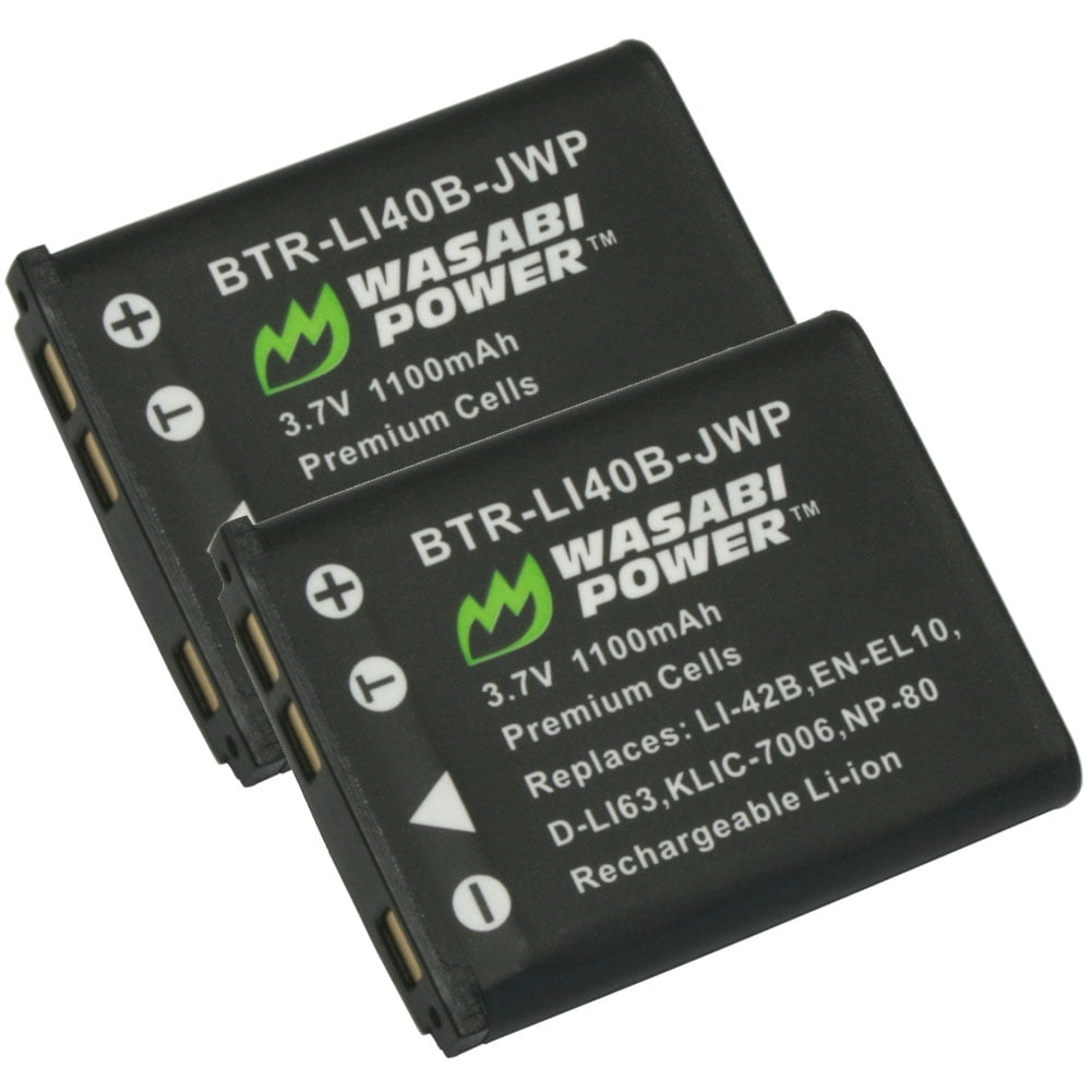 Wasabi Power Battery for Fujifilm NP-45, NP-45A, NP-45B, NP-45S (2-Pack)