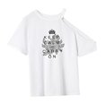 thumbnail image 4 of Camiseta para mujer con cuello redondo, camisetas de verano de recuerdo para viajes, regalo para mujer SG, 4 of 7