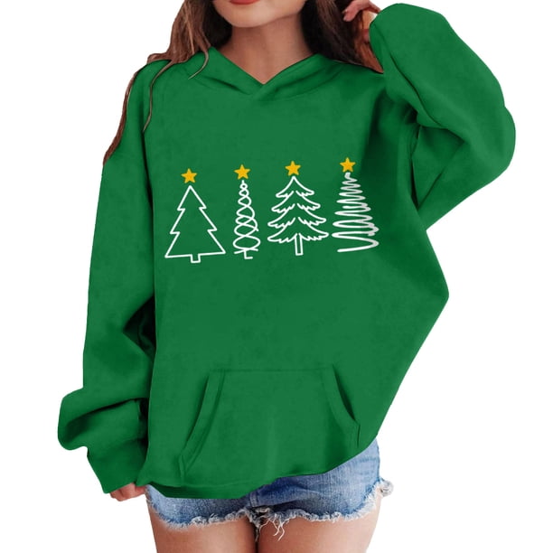 Sudadera con capucha para niñas y niños, sudadera de manga larga con cuello redondo y estampado de moda, jersey con bolsillo, sudadera de poliéster para niñas