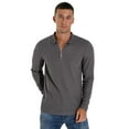 thumbnail image 5 of GIRUNS Men's Polo Shirts Waffle Knit Long Sleeve Quarter Zipper Polo T Shirt Casual Tee, 5 of 6