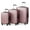 Rose Gold, variant on Ktaxon 3-Piece Hardshell Luggage Set Lightweight ABS+PC Carry On Suitcase with TSA Lock, 360° Spinner Wheels Rose Gold