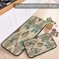 thumbnail image 5 of 2-Piece Kitchen Rugs Set Non-Slip Mats Carpet Floor for Kitchen, Bathroom (19.7"x27.6" & 19.7"x47.2") Natural Abstract Shapes, 5 of 7