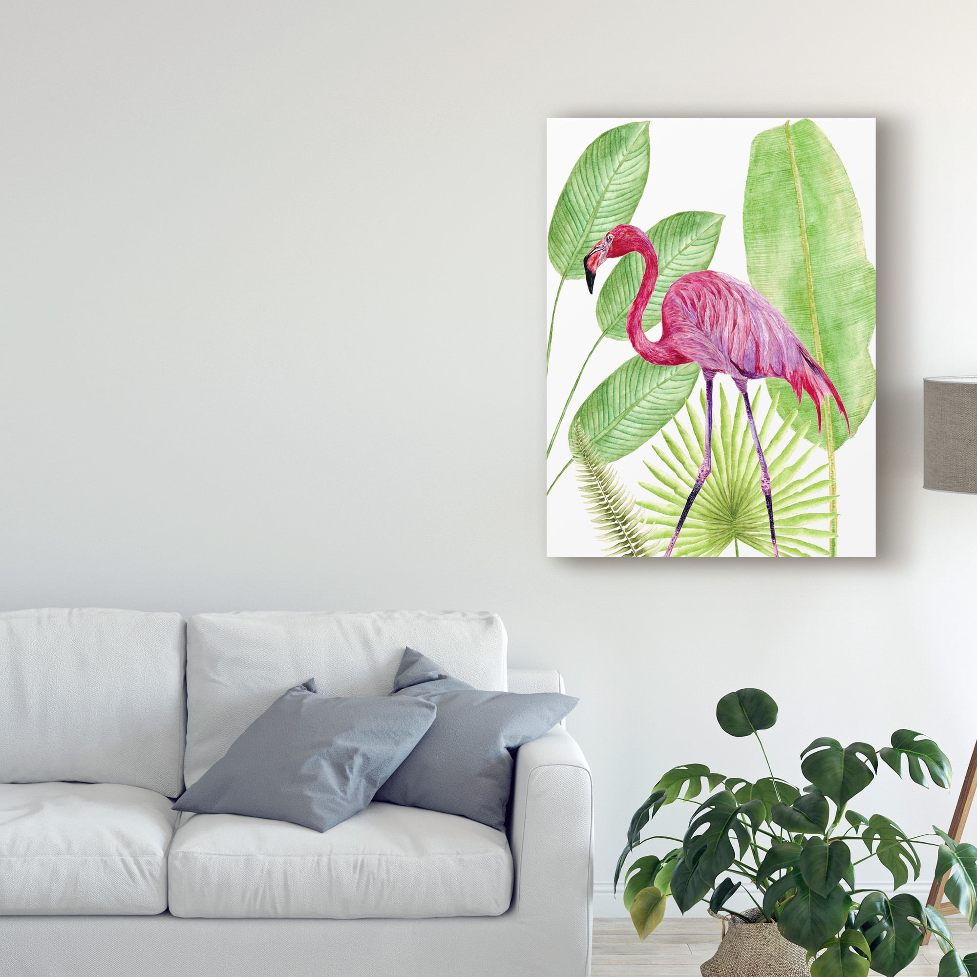 Trademark Fine Art 'Tropical Flamingo I' Canvas Art by Melissa Wang