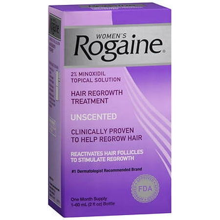 Rogaine Women's Topical Solution, Hair Regrowth Treatment, Unscented - 2 fl