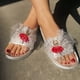 thumbnail image 1 of Moda mujer tobillo correa encaje verano diapositiva sandalias planas chanclas Shose Wmkox8yii  hj789, 1 of 6