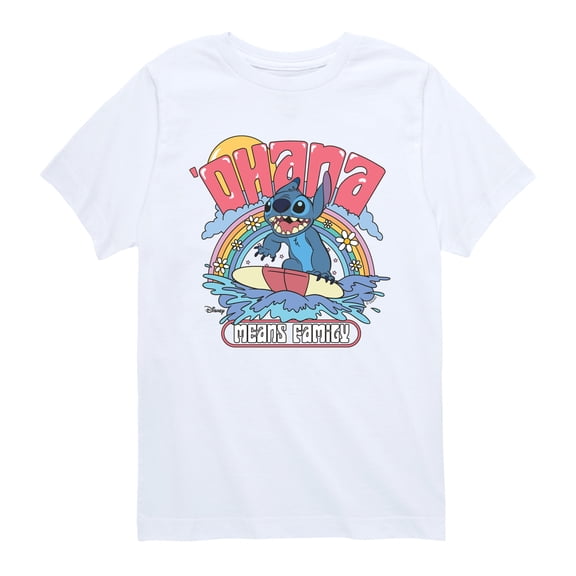 Lilo & Stitch - Ohana Surf - Youth Boys Short Sleeve Graphic T-Shirt