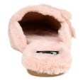 thumbnail image 3 of Journee Womens Eara Square Toe Faux Fur Slippers, 3 of 9