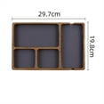 thumbnail image 2 of Bandeja Organizadora de Sintético con 4 Compartimentos, de Madera, para Mesita de Noche, para Guardar Teléfono, Joyas, Escritorios y Tocador., 2 of 5