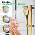 thumbnail image 3 of 12 Inch Bathroom Luxury Rain Wall Mounted Shower System with Shower Head, Hand Shower, Slide Bar,Bodysprays, 3 of 7