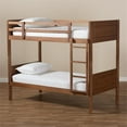 thumbnail image 3 of Bowery Hill Walnut Brown Finished Wood Twin Size Bunk Bed, 3 of 7