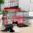 Large Dog Crate 48 Inch Metal Wire Dog Cage, DoubleDoor Folding Indoor