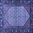 thumbnail image 1 of Ahgly Company Machine Washable Indoor Square Persian Blue Traditional Area Rugs, 8' Square, 1 of 4