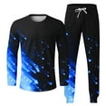 thumbnail image 5 of Stamzod Men's Sweatshirts Men's Suits Print Long Sleeve T-Shirt Pants 2 Piece Jogging Suits Warm Up Track Suits for Men Set, 5 of 5