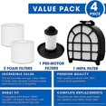 thumbnail image 4 of Hepa Filter for Shark LZ600, LZ601,LZ602 APEX UpLight Lift-Away Duo Clean Vacuum Cleaner~0668, 4 of 5
