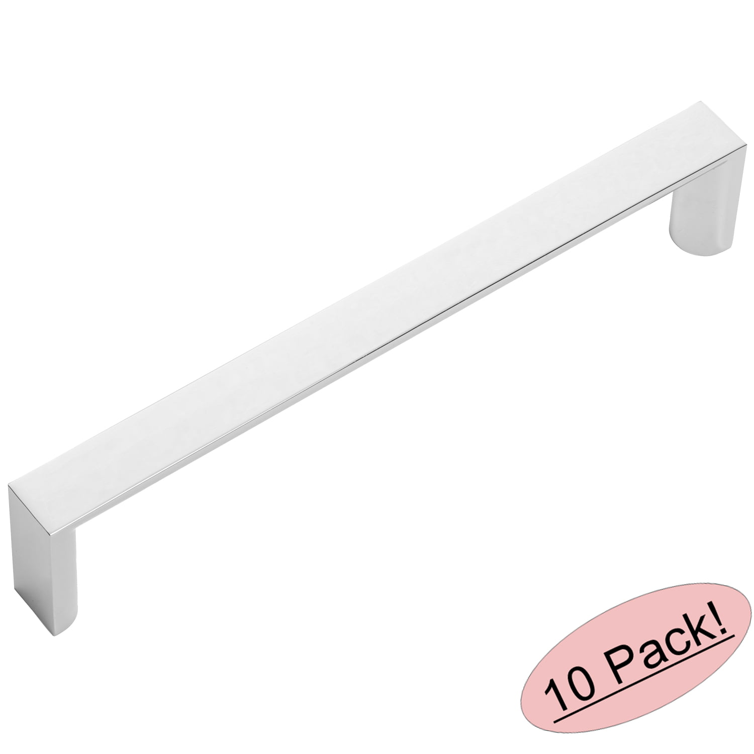 5 Inch 128mm 10 Pack Cosmas 3133-128CH Polished Chrome Contemporary Cabinet Hardware Handle Pull Hole Centers