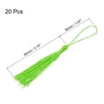 thumbnail image 2 of Unique Bargains 20Pack 5' Silky Bookmark Tassels with Loop for DIY Craft Accessory, Light Green, 2 of 6