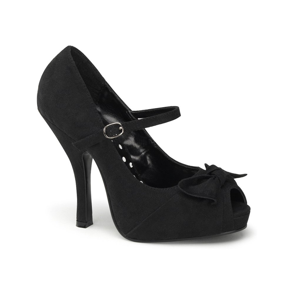 black suede mary jane heels