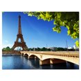 thumbnail image 2 of Bridge to Paris Paris Eiffel TowerParis - Cityscape Canvas Print, 2 of 3