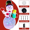 thumbnail image 2 of Muñeco de nieve aeroWo inflable navideño de 150 cm con luces LED, 2 of 6