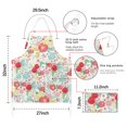thumbnail image 7 of Pioneer Flower Floral Print Pattern Apron-Garden Aprons for Women with Pockets-Cotton Linen Waterproof Kitchen Cooking Gardening Aprons Adjustable for Kitchen,Cooking,BBQ and Salon 33x27 Inch, 7 of 7