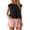 Black, variant on Women’s Babydoll Tops Tiered Ruffle Round Neck Blouse Cap Sleeve Crinkle Shirt 2026 Spring Summer Solid Clothes