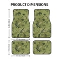 thumbnail image 2 of XMXT Waterproof Floor Mats for Cars, Green Dinosaur Skeleton Non-Slip Universal Fit Auto Carpet Car Decor Mat for Women Men, Set of 4, 2 of 6