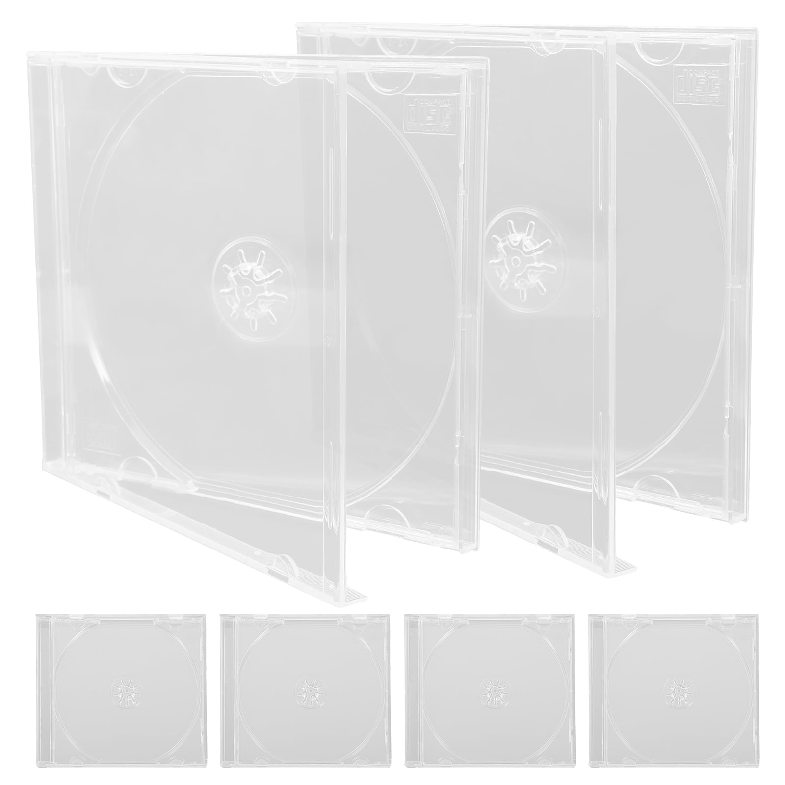 Amosfun 6-Pack Clear Plastic CD Jewel Cases for Storage and , Transparent CD Display Boxes