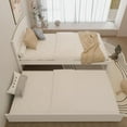 thumbnail image 7 of Xilingol Trundle Bed Twin, Solid Wood Bed Frames with Headboard and Wooden Slats Support, Twin Trundle Bed Frame Roll Out, Single Box (No Box Spring Needed), White, 7 of 7