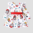 thumbnail image 5 of Disney Mickey Girls Christmas Dresses Pluto Goofy Donald Graphic Print Bow Gifts Outfits Sizes 3M-5Y, 5 of 8