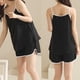 thumbnail image 1 of Karight Sleepwear for Womens Straps Tank Top Shorts 2 Piece Pajamas Lace Faux Silk Nightgowns Plain Match Thin Pjs Sets, 1 of 5