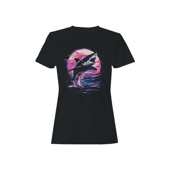 Retro Shark Surge at Sunset Women's T-shirt
