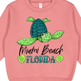 thumbnail image 3 of Inktastic Miami Beach, Florida Happy Sea Turtle Toddler Sweatshirt, 3 of 4
