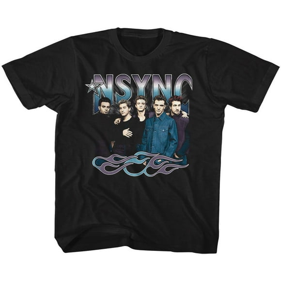 NSYNC Tons Cool et Flammes T-Shirt Noir pour Tout-Petit