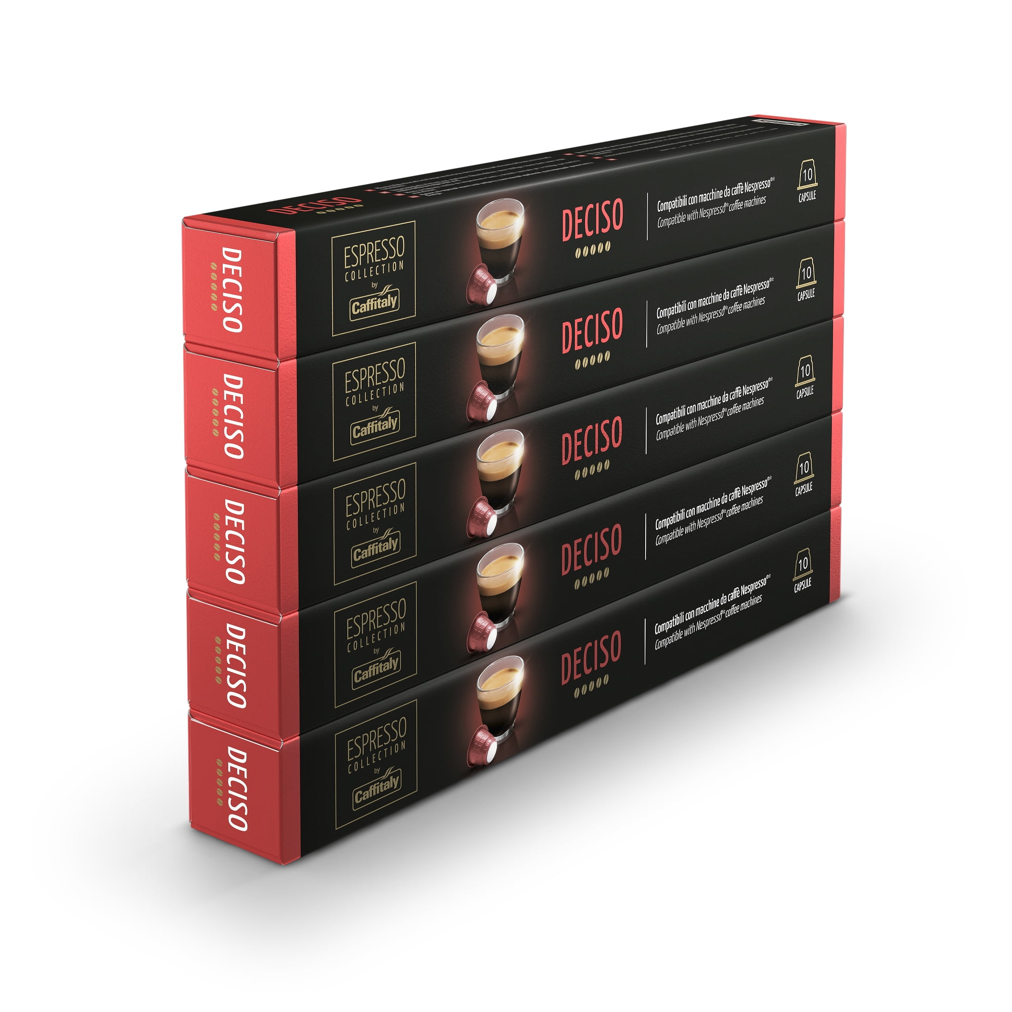 Caffitaly Coffee Pods Compatible with Nespresso System Dark Roast