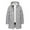 Grey, variant on Heavyweight Insulated Big And Tall Hooded Coat Long Length Winter Warmth Jacket With Secure Pockets For Cold Weather