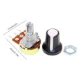 thumbnail image 2 of Peggybuy 5Set WH148 Linear Taper Rotary Audio Potentiometer 15mm 3 Pin Useful for Arduino, 2 of 9