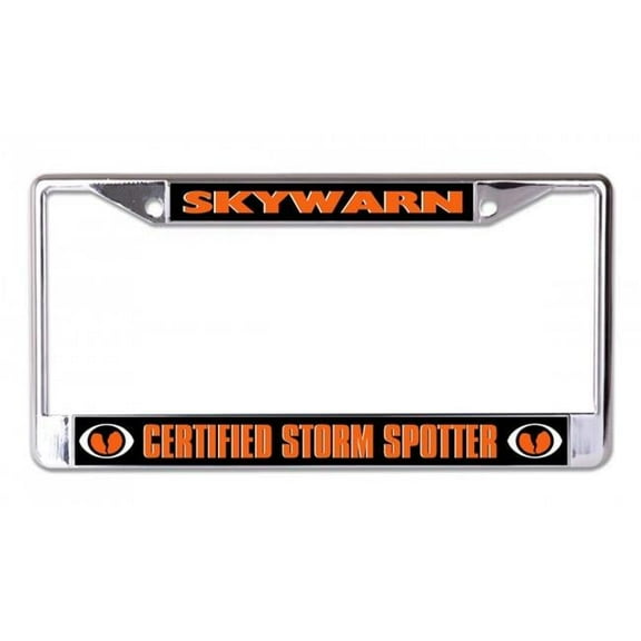 Skywarn Certified Storm Spotter Chrome License Plate Frame