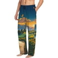 thumbnail image 6 of Naloa Sunflowers At Sunset Pajama Pants Men, PJ Bottoms, Sleep & Lounge Pants-Small, 6 of 6