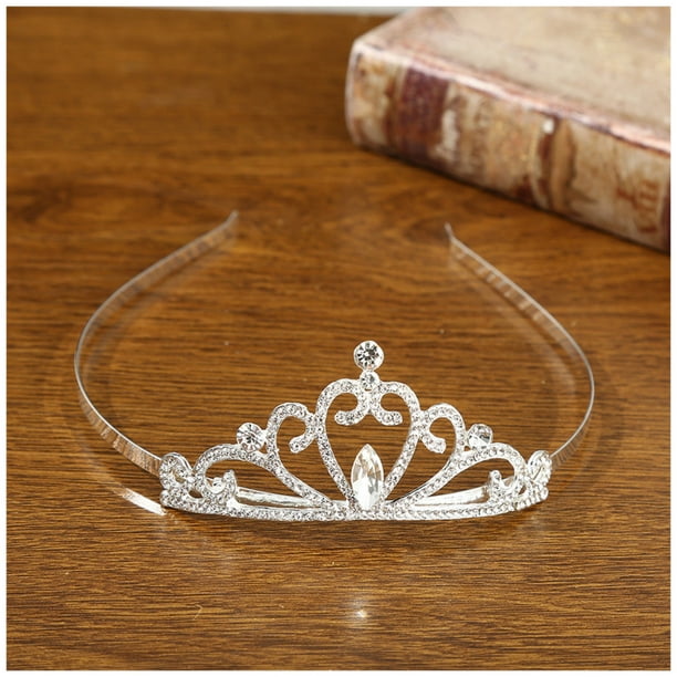 Wedding Tiara Silver Crown Sparkly Semicircle Hair Styling Accessories for  Stage Show Performance Type B 