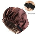thumbnail image 1 of Lefu Bonnet Élastique en Satin pour Femmes, Double Couche, Ajustable, 1 of 7